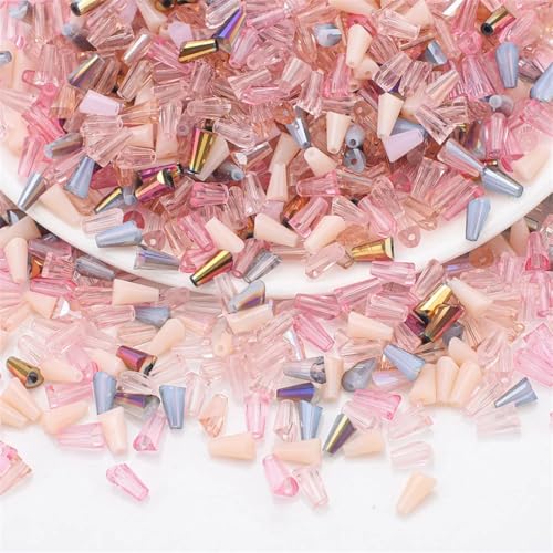 Pagoden-Glasperlen für Bastelarbeiten, 3 x 6 mm, 120 Stück von Generic