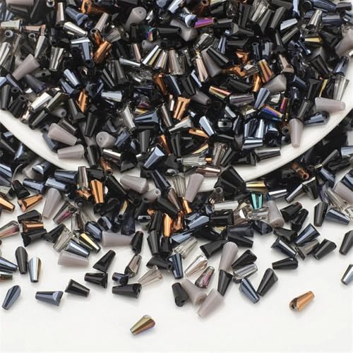 Pagoden-Glasperlen für Bastelarbeiten, 3 x 6 mm, 120 Stück von Generic