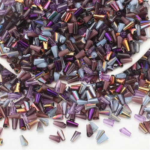 Pagoden-Glasperlen für Bastelarbeiten, 3 x 6 mm, 120 Stück von Generic