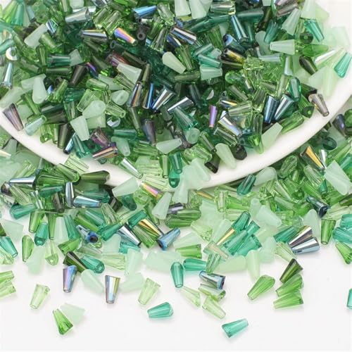 Pagoden-Glasperlen für Bastelarbeiten, 3 x 6 mm, 120 Stück von Generic