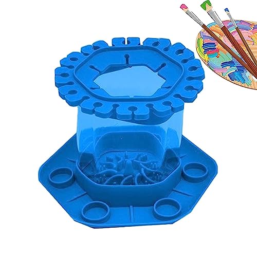 Paint Brush Cleaner Rinse Cup, Hexagonal Rinser Cup for Paint Brush, Multifunctional Paint Brush Cleaner Tool with Catchment Bottom for School, Studio, Kindergarten, Home von Generic