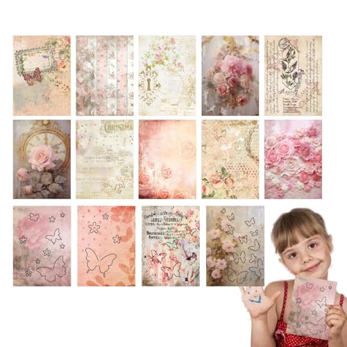 Papel for Recordbumes: Papel con mariposas en 3D para álbumes de recortes | Papel estético para álbumes de Recortes, diarios, manualidades y material de arte von Generic