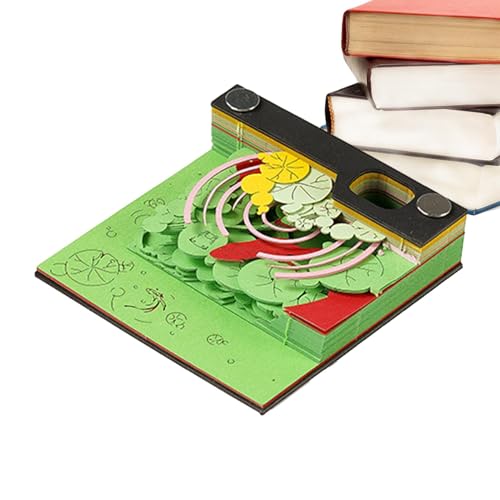 Paper Art Notizblock, Papierschnitzerei Kunst mit Acryl-Displaybox – Papierkarten Handwerk für Desktop-Dekoration, Weihnachtseinweihung Paper Art Notizblock, Papierschnitzerei Kunst mit Acryl-Displaybox – Papierkarten Handwerk für Desktop-Dekoration, Weihnachtseinweihung von Generic