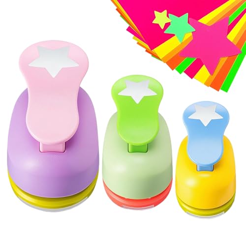 Papier Stanzer - Tragbares Bastelgerät, Dekorativer Motivlocher | Scrapbooking Stanzwerkzeug Sternenform, Handlicher Cutter Mit Ergonomischem Griff, Vielseitiges Gestaltungstool Für Basteln, Karten von Generic