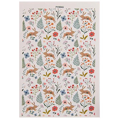 Papier aus Keramik, Tonpapier – Aufkleber aus Töpfer-Ton, wasserlösliches Papier, bunte Blumen-Abziehbilder, handgefertigt für Ohrringe von Generic