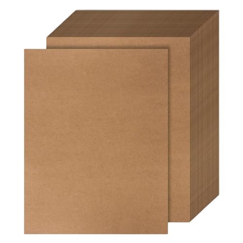 Papierkarten - Blanko Briefkarten, Grußkarten aus Papier | Braune Recyclingkarten für DIIY Einladungen, Danksagungsnotizen und Kunsthandwerk, Kr fte Karten von Generic