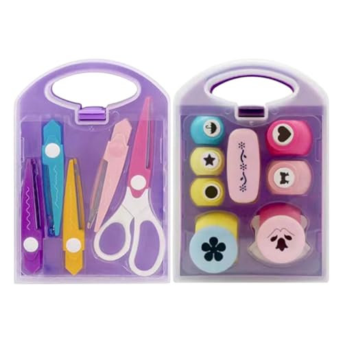 Papierstanzen zum Basteln,Bastelstanzen zum Papierbasteln - Bastelpapier Stanz-Set | Leichtes Prägemaschinen-Set für Kinder, Spaß pädagogische Scrapbookpapierstanzer für Schulprofi von Generic