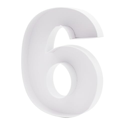 Pappmaché-Tablett in Zahlenform, 30,5 cm, Geburtstags-Tablett (6 oder 9) von Generic
