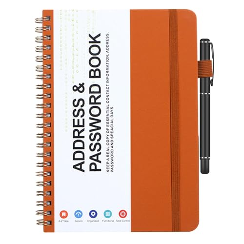 Passwort-Organizer-Buch, Passwort-Notizbuch, Notizblock des Passwortschutzes, Adressbuch Kleine Bücher mit Passwort für Freunde oder Kollegen von Generic