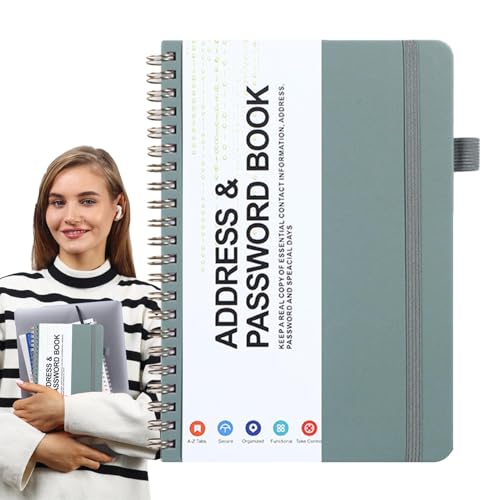 Passwort-Organizer-Buch, Passwort-Notizbuch | Tragbarer Notizblock des Hausmeisters | kleines Adressbuch mit Passwort, Adressbuch mit Karten für Frauen, Männer, Zuhause, Konferenzraum, Ausstellung Passwort-Organizer-Buch, Passwort-Notizbuch | Tragbarer Notizblock des Hausmeisters | kleines Adressbuch mit Passwort, Adressbuch mit Karten für Frauen, Männer, Zuhause, Konferenzraum, Ausstellung von Generic