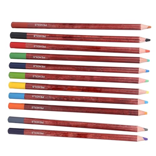 Pastellstifte, 12 Pcs Pastellfarbene Bleistifte Pastellkreide Holzkohlezeichnung Stifte Holzkohlestifte Künstlerstifte Zum Skizzieren, Zeichnen, Schattieren, Färben, Layering von Generic