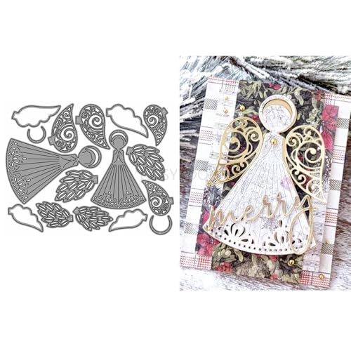 Patchwork Engel Mädchen Stanzformen für Kartenherstellung, hohle Flügel, Metall-Stanzformen für Papier, Scrapbooking, DIY Schablonen für Album, Party, Hochzeit, Festivals, Dekoration Patchwork Engel Mädchen Stanzformen für Kartenherstellung, hohle Flügel, Metall-Stanzformen für Papier, Scrapbooking, DIY Schablonen für Album, Party, Hochzeit, Festivals, Dekoration von Generic