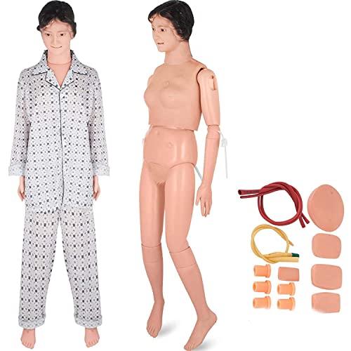 Patientenpflegepuppe für Frauen, didaktisches Material für Patientenpuppen aus PVC, Lehrpuppe für medizinische Ausbildun von Generic