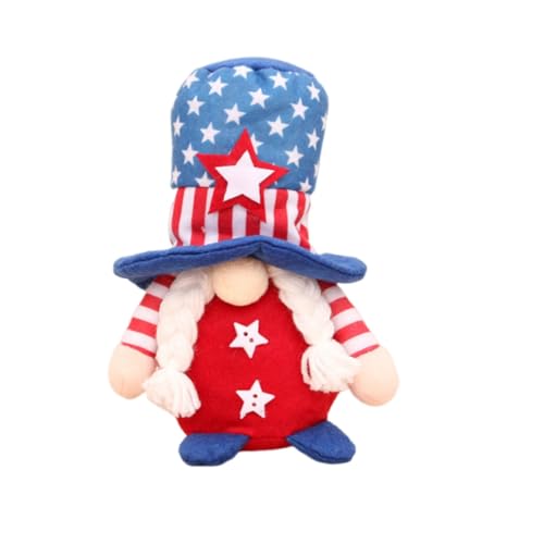 Patriotische Zwergendekorationen zum 4. Juli, handgefertigt und schwedische Tomte-Zwerge aus den USA, Tischdekoration für den Unabhängigkeitstag, den Gedenktag, den Präsidententag, den (Blue, 19cm) Patriotische Zwergendekorationen zum 4. Juli, handgefertigt und schwedische Tomte-Zwerge aus den USA, Tischdekoration für den Unabhängigkeitstag, den Gedenktag, den Präsidententag, den (Blue, 19cm) von Generic