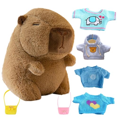 Peluche Carpincho mit Kleidung, Carpincho Kleidung, niedliche Carpincho Tiere, die Sie verstecken können - Carpincho Puppen mit 4 Kleidungsstücken und Zubehör Peluche Carpincho mit Kleidung, Carpincho Kleidung, niedliche Carpincho Tiere, die Sie verstecken können - Carpincho Puppen mit 4 Kleidungsstücken und Zubehör von Generic