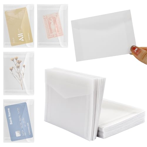 Pergaminpapier-Umschläge, transparent, transparent, transparent, für Briefmarken, Samen, Lotteriescheine, Münzsammeln, Weiß, flach, Weiß, 50 Stück Pergaminpapier-Umschläge, transparent, transparent, transparent, für Briefmarken, Samen, Lotteriescheine, Münzsammeln, Weiß, flach, Weiß, 50 Stück von Generic