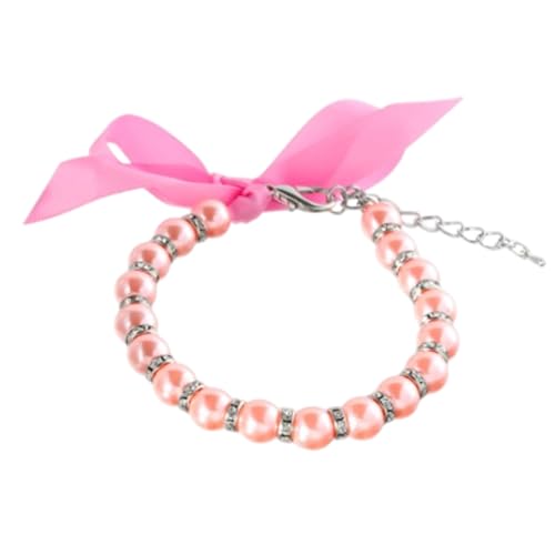 Perlen-Halsband Mit Glitzernden Strasssteinen – Stilvolles Hundehalsband Mit Funkelnden Diamanten | Perlenkette Für Schicke Katzen, Schmuck Für Besondere Anlässe Für Welpen, Kätzchen Und Chihuahuas von Generic