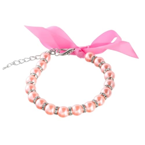 Perlen-Halsband Mit Glitzernden Strasssteinen – Stilvolles Hundehalsband Mit Funkelnden Diamanten | Perlenkette Für Schicke Katzen, Schmuck Für Besondere Anlässe Für Welpen, Kätzchen Und Chihuahuas von Generic