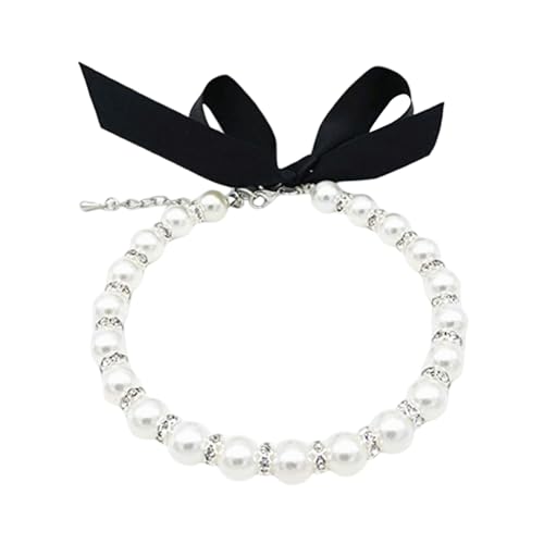 Perlen-Halsband – Modisches Hundehalsband Mit Glitzernden Strasssteinen | Perlenkette, Schicke Katzenmode, Tierschmuck Für Besondere Anlässe, Modisches Accessoire Für Welpen, Kätzchen Und Chihuahuas Perlen-Halsband – Modisches Hundehalsband Mit Glitzernden Strasssteinen | Perlenkette, Schicke Katzenmode, Tierschmuck Für Besondere Anlässe, Modisches Accessoire Für Welpen, Kätzchen Und Chihuahuas von Generic