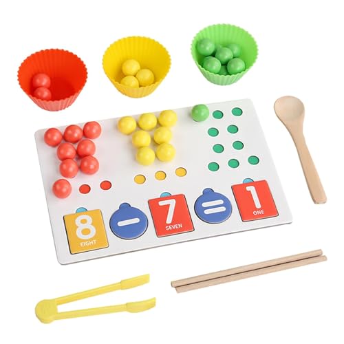 Perlenset zum Anklipsen, Holzperlenset für, Lernhilfen Mathematik, Farbsortierperlenspielzeug zur Verbesserung der Feinmotorik, ab 3 Jahren Perlenset zum Anklipsen, Holzperlenset für, Lernhilfen Mathematik, Farbsortierperlenspielzeug zur Verbesserung der Feinmotorik, ab 3 Jahren von Generic