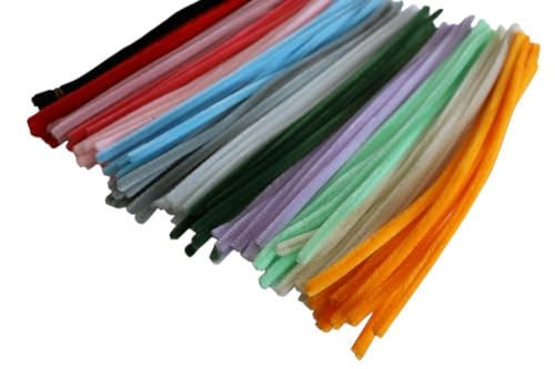 Pfeifenreiniger, Chenille-Stiele, Limpia-Pipas, 13 verschiedene Farben, 260 Stück, 6 mm x 30,5 cm (260, mehrfarbig, 6 mm x 30 cm) von Generic