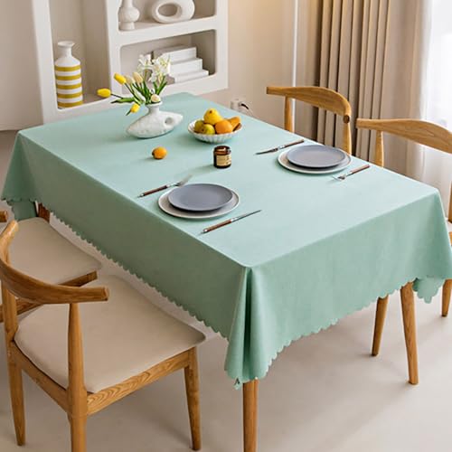 Pflegeleicht Fleckenabweisend Tischdecken 80x120cm, Exquisite Quasten Rechteckig Polyester Tischdecke, Baumwolle Rechteckige Leinen Tischtuch, für Wohnzimmer, Garten, Hochzeiten von Generic