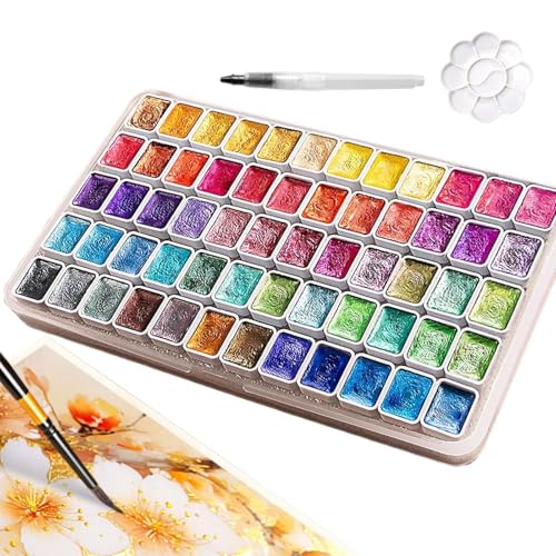 Pigmentpulver,Pigment Für Aquarell & Kunst | 60 Farben Schimmer Mineral Pigment Set Tragbare Mischpalette für Kunst Einsteiger Dekoration & Nageldesign Pigmentpulver,Pigment Für Aquarell & Kunst | 60 Farben Schimmer Mineral Pigment Set Tragbare Mischpalette für Kunst Einsteiger Dekoration & Nageldesign von Generic