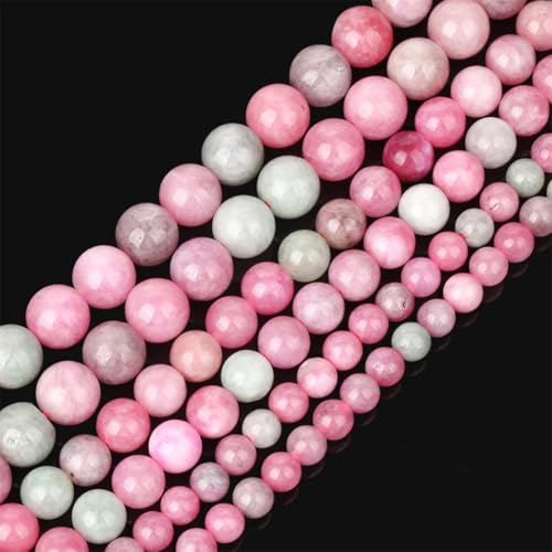Pinrk Chalcedon-Perlen aus Naturstein, rund, lose Perlen für Armbänder, Halsketten, Schmuckherstellung, Pinrk, 6 mm, ca. 58 Stück Pinrk Chalcedon-Perlen aus Naturstein, rund, lose Perlen für Armbänder, Halsketten, Schmuckherstellung, Pinrk, 6 mm, ca. 58 Stück von Generic