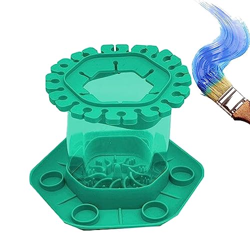 Pinselreiniger, Rinser Cleaner Cup Sechseckiges Silikon, multifunktionales Pinselreinigungswerkzeug mit Einzugsboden für Schule, Studio, Kindergarten, Zuhause Pinselreiniger, Rinser Cleaner Cup Sechseckiges Silikon, multifunktionales Pinselreinigungswerkzeug mit Einzugsboden für Schule, Studio, Kindergarten, Zuhause von Generic