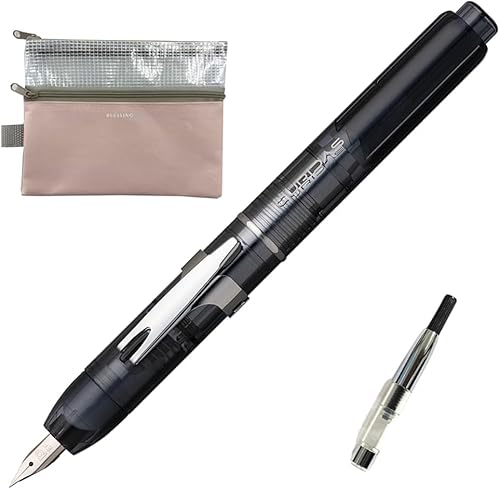 Platinum Curidas PKN7000 Fullfederhalter mit Konverter Set (#7 Graphit Rauch, M (mittel)) von Generic