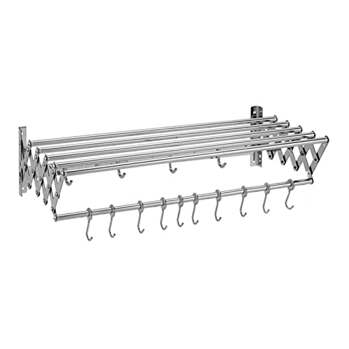 Platzsparende, zusammenklappbare Wäscheständer aus Edelstahl zur Wandmontage, einfach zu installierender Wäscheständer Platzsparende, zusammenklappbare Wäscheständer aus Edelstahl zur Wandmontage, einfach zu installierender Wäscheständer von Generic