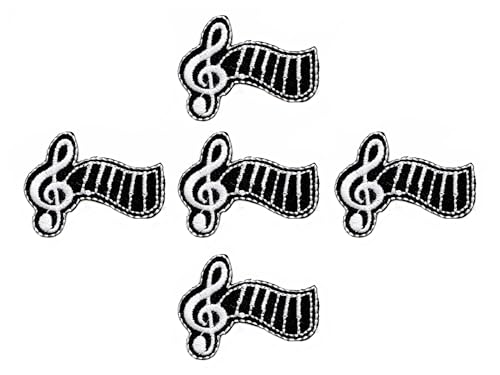 Ploen 5 Stück winzige schwarze Note G Notenschlüssel Musiknote Cute Cartoon Logo 1 Aufnäher Aufbügler bestickte Applikation Abzeichen Schild Patch Kleidung DIY Kostüm Ploen 5 Stück winzige schwarze Note G Notenschlüssel Musiknote Cute Cartoon Logo 1 Aufnäher Aufbügler bestickte Applikation Abzeichen Schild Patch Kleidung DIY Kostüm von Generic
