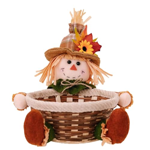 Plüschscheuche – Thanksgivingstuffed Vogelscheuche, -Tischscheuche | Handgefertigte sitzende Vogelscheuche aus Plüsch, Sonnenblumen-Süßigkeitskorb, Plüschscheuche – Thanksgivingstuffed Vogelscheuche, -Tischscheuche | Handgefertigte sitzende Vogelscheuche aus Plüsch, Sonnenblumen-Süßigkeitskorb, von Generic