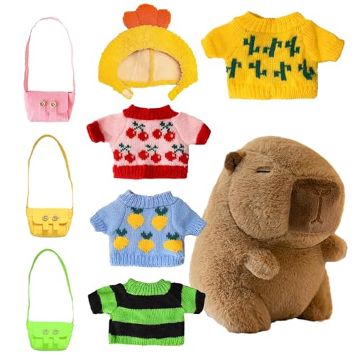 Plüschtier Carpincho, Plüschkissen aus Capibara, realistische Puppe mit Kleidung und Zubehör für Babys, Mädchen, Kinder, Erwachsene, Zuhause, Geburtstag, Weihnachten Plüschtier Carpincho, Plüschkissen aus Capibara, realistische Puppe mit Kleidung und Zubehör für Babys, Mädchen, Kinder, Erwachsene, Zuhause, Geburtstag, Weihnachten von Generic