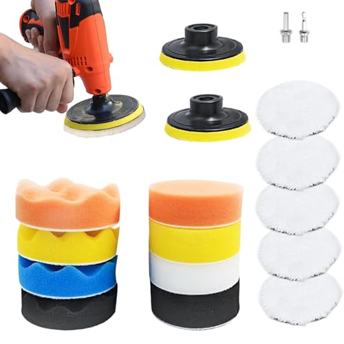 Polierpads für Autopolitur – Set aus und Wolle mit Bohrer-Adapter | Detailpolierpads zum Wachsen, Schleifen, Versiegeln | Detail-Werkzeuge Polierpads für Autopolitur – Set aus und Wolle mit Bohrer-Adapter | Detailpolierpads zum Wachsen, Schleifen, Versiegeln | Detail-Werkzeuge von Generic