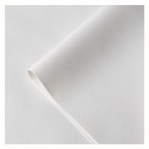 Polster PU Kunstleder Super Soft, Polsterstoff Möbelstoff Meterware(White,1.6X8m) von Generic