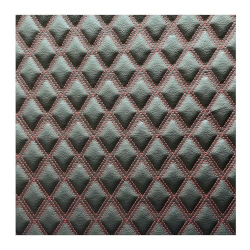 Polsterstoff PU Kunstleder Quader-Stepp - Meterware, Schwarz - Für Polsterarbeiten, Auto, Kissen Uvm(Blue,1.55X3m) von Generic