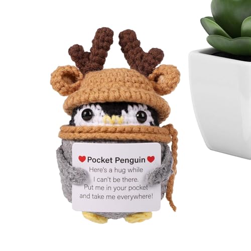 Positiv gehäkelte Puppen - Allegra hergestellte Puppe, Geistiger Wohlfühlpartner | Lustiges Geflochtenes Spielzeug, Lustige Strickpuppe Mit Niedlichem Papier Kleine Incor Puppe von Generic