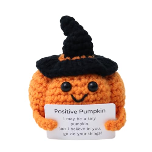 Positive Häkelnadel, Schreibtisch-Puppe, Motivationspuppe, Tischdekoration in Form von Kürbis, handgefertigt, für Kinder und Erwachsene, Nachttisch, motivierende Heimdekoration Positive Häkelnadel, Schreibtisch-Puppe, Motivationspuppe, Tischdekoration in Form von Kürbis, handgefertigt, für Kinder und Erwachsene, Nachttisch, motivierende Heimdekoration von Generic