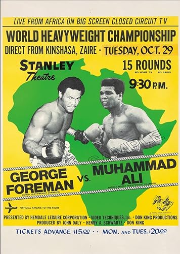 Poster George Foreman vs Muhammad Ali, Vintage-Boxen, Foto-Wandkunst, A4 Poster George Foreman vs Muhammad Ali, Vintage-Boxen, Foto-Wandkunst, A4 von Generic