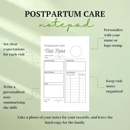 Postpartum Care Notepad for doulas, nurses, and caretakers. Keep organized and professional notes during your shifts to set clear expectations and maintain proper documentation. Postpartum Care Notepad for doulas, nurses, and caretakers. Keep organized and professional notes during your shifts to set clear expectations and maintain proper documentation. von Generic