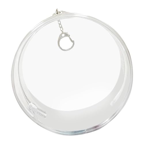 Präsentationstasche – runder Transportkoffer für | Staubschutzbeutel, tragbare Aufbewahrungstasche zum Ausstellen kleiner Figuren, 14 x 14 x 5,5 cm. von Generic
