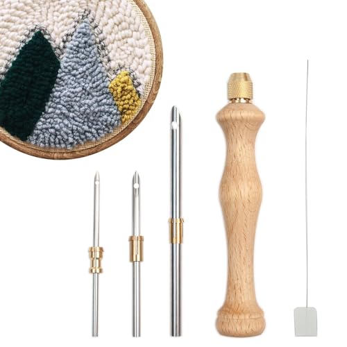Professionelles Punsch-Stickset – ergonomische Webnadel mit 5 Größenoptionen | Premium-Garnhandwerkswerkzeug für Erwachsene, perfekt für handgefertigte Kissen Professionelles Punsch-Stickset – ergonomische Webnadel mit 5 Größenoptionen | Premium-Garnhandwerkswerkzeug für Erwachsene, perfekt für handgefertigte Kissen von Generic