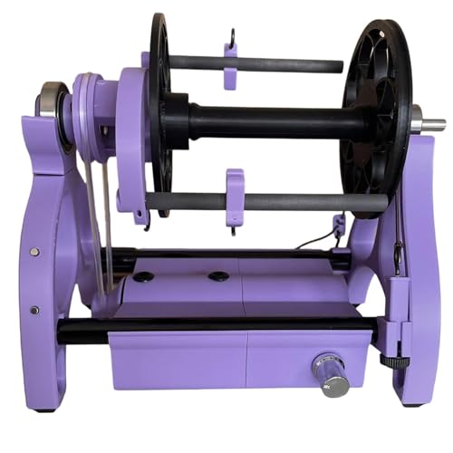 Professionelles elektrisches Spinnrad Elektrischer Garnspinner, Elektrischer Wollknäuelwickler, Elektrisches Spinnrad, Garn-Wollwickelmaschine mit 3 Spulen, Z-Drehung oder S-Drehung einstell von Generic