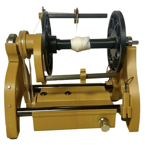 Professionelles elektrisches Spinnrad Elektrischer Garnspinner, Elektrischer Wollknäuelwickler, Elektrisches Spinnrad, Garn-Wollwickelmaschine mit 3 Spulen, Z-Drehung oder S-Drehung einstell von Generic