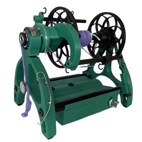 Professionelles elektrisches Spinnrad Elektrischer Garnspinner, Elektrischer Wollknäuelwickler, Elektrisches Spinnrad, Garn-Wollwickelmaschine mit 3 Spulen, Z-Drehung oder S-Drehung einstell von Generic
