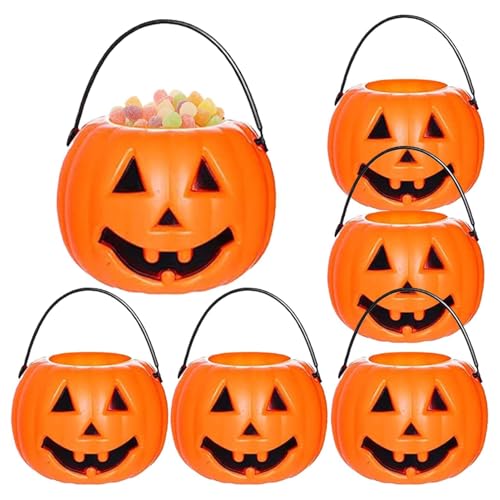 Pumpkle Halloween – Trick Or Treat Candy Cauldron Holder | 6 Stück Aufbewahrungsbehälter für Veranstaltungen des Herbstfestivals | Contator Kostüm | Enf Pumpkle Halloween – Trick Or Treat Candy Cauldron Holder | 6 Stück Aufbewahrungsbehälter für Veranstaltungen des Herbstfestivals | Contator Kostüm | Enf von Generic