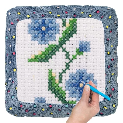 Punch Needle Greifer Rahmenabdeckung,Greifer Strip Rahmenabdeckung - Flanell-Greiferrahmenabdeckung,Craft Nähringhülle mit 4 Schaumstoff-Kollisionsecken, Stickringhülle von Generic