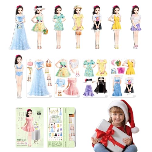 Puppen aus magnetischem Papier – Kostümkleid, Puppen, Prinzessin, magnetisch, bunt, Puzzles für Kleidung aus Magnetpapier, magnetisches Verkleidungsset für den Cad Puppen aus magnetischem Papier – Kostümkleid, Puppen, Prinzessin, magnetisch, bunt, Puzzles für Kleidung aus Magnetpapier, magnetisches Verkleidungsset für den Cad von Generic