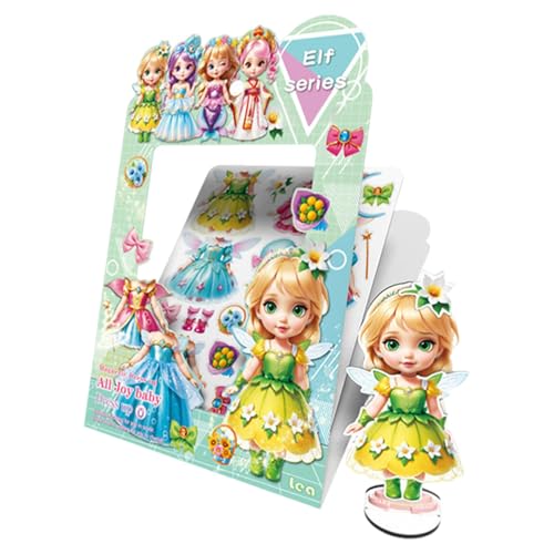 Puppen zum Anziehen aus Papier, magnetische Papier-Puppen – Kostüm zum Anziehen von Prinzessin, zum Spielen mit Puppen – Puzzle mit magnetischer Kleidung, kreative Puppe für Puppen zum Anziehen aus Papier, magnetische Papier-Puppen – Kostüm zum Anziehen von Prinzessin, zum Spielen mit Puppen – Puzzle mit magnetischer Kleidung, kreative Puppe für von Generic